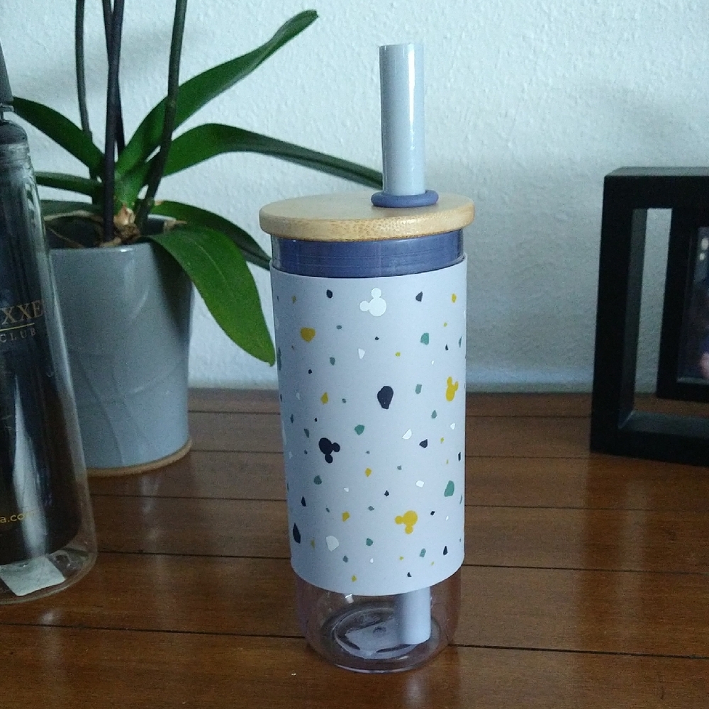 Disney Light Gray Speckled Tumbler with Bamboo Lid